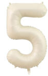  5 szám bézs fólia lufi