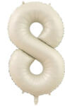  8 szám bézs fólia lufi - partywebshop