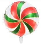  Cukor fólia lufi zöld-piros - partywebshop