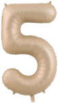  5 szám karamell barna lufi