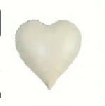  Bézs szív lufi - partywebshop