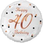  Fehér-rosegold 40-es fólia lufi - partywebshop