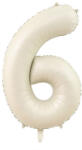  6 szám bézs fólia lufi