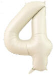  4 szám bézs fólia lufi - partywebshop