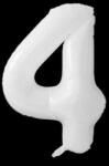  4 szám fehér fólia lufi