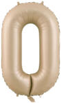 0 szám karamell barna lufi