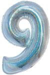  9 szám irizáló fólia lufi
