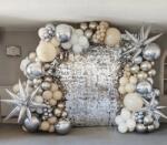  Party háttér ezüst flitter panel