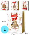  Karácsonyi ajándéktáska 3D L-es