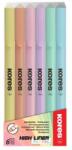 Kores Szövegkiemelő készlet, 0, 5-5 mm, KORES , 6 különböző pasztell szín (36246) - nyomtassingyen