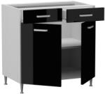 FN Luca alsó 2 ajtós 2 fiókos - 80 cm széles elem