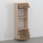 FN Galaxy állószekrény 3 fiókos 1 felnyílós ajtós sütős - mikrós 60 cm széles elem