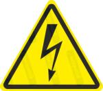  Áramütés veszéyle piktogram matrica : Tábla-matrica mérete - 100 x 87 mm, Tábla-matrica típusa - matrica