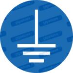  Csatlakoztassa földeléshez piktogram matrica M005 : Tábla-matrica mérete - 50 x 50 mm (4db), Tábla-matrica típusa - matrica