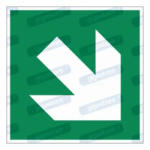  Vészkijárat nyíl piktogram matrica : Tábla-matrica mérete - 200 x 200 mm, Tábla-matrica típusa - matrica