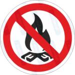  Tüzet rakni - gyújtani tilos piktogram matrica : Tábla-matrica mérete - 150 x 150 mm, Tábla-matrica típusa - matrica