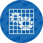  Védelmet telepíteni - ellenőrizni kötelező piktogram matrica ISO 7010 M027 : Tábla-matrica mérete - 100 x 100 mm, Tábla-matrica típusa - matrica