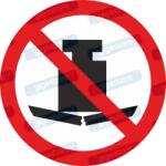  Lesúlyozni - megterhelni tilos piktogram matrica P012 : Tábla-matrica mérete - 50 x 50 mm (4db), Tábla-matrica típusa - matrica