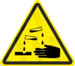  Maró anyag - Korrózió veszélye piktogram matrica : Tábla-matrica mérete - 200 x 175 mm, Tábla-matrica típusa - matrica