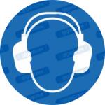  Viseljen fülvédőt piktogram matrica M003 : Tábla-matrica mérete - 50 x 50 mm (4db), Tábla-matrica típusa - matrica