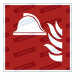  Tűzoltó felszerelés piktogram matrica F004 : Tábla-matrica mérete - 200 x 200 mm, Tábla-matrica típusa - matrica