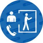  Belépés csak külső felügyelővel piktogram matrica M058 : Tábla-matrica mérete - 50 x 50 mm (4db), Tábla-matrica típusa - matrica