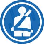  Biztonsági öv kötelező piktogram matrica : Tábla-matrica mérete - 200 x 200 mm, Tábla-matrica típusa - matrica