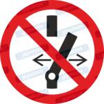  Kapcsolni tilos piktogram matrica P031 : Tábla-matrica mérete - 50 x 50 mm (4db), Tábla-matrica típusa - matrica