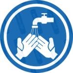  Kézmosás kötelező piktogram matrica : Tábla-matrica mérete - 200 x 200 mm, Tábla-matrica típusa - matrica