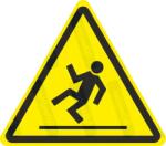  Elcsúszás - síkos felület veszélye piktogram matrica : Tábla-matrica mérete - 50 x 44 mm (4db), Tábla-matrica típusa - matrica