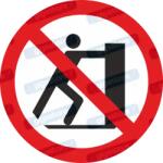  Tolni tilos piktogram matrica ISO 7010 P017 : Tábla-matrica mérete - 150 x 150 mm, Tábla-matrica típusa - matrica