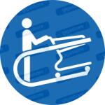  Fogja meg a kocsi fogantyúját piktogram matrica M060 : Tábla-matrica mérete - 100 x 100 mm, Tábla-matrica típusa - matrica