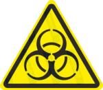 Biológiai veszély piktogram matrica W009 : Tábla-matrica mérete - 50 x 44 mm (4db), Tábla-matrica típusa - matrica