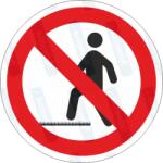  Fűre lépni tilos piktogram matrica : Tábla-matrica mérete - 200 x 200 mm, Tábla-matrica típusa - matrica