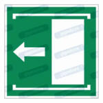  Ajtó balra csúszva nyílik piktogram matrica E034 : Tábla-matrica mérete - 50 x 50 mm (4db), Tábla-matrica típusa - matrica