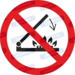  Égés közben a fedelet lezárni tilos piktogram matrica P073 : Tábla-matrica mérete - 50 x 50 mm (4db), Tábla-matrica típusa - matrica