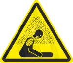  Toxikus levegő veszélye piktogram matrica W041 : Tábla-matrica mérete - 100 x 87 mm, Tábla-matrica típusa - matrica