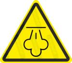  Forró gőz veszélye piktogram matrica ISO 7010 W080 : Tábla-matrica mérete - 50 x 44 mm (4db), Tábla-matrica típusa - matrica