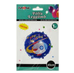  Fundrag fóliás lufi, kék űrhajós 45cm