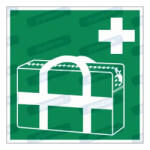  Elsősegély táska piktogram matrica E027 : Tábla-matrica mérete - 150 x 150 mm, Tábla-matrica típusa - matrica