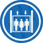 gigastore Személyfelvonó piktogram matrica : Tábla-matrica mérete - 150 x 150 mm, Tábla-matrica típusa - matrica