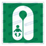  Csecsemő mentőmellény piktogram matrica E046 : Tábla-matrica mérete - 200 x 200 mm, Tábla-matrica típusa - matrica