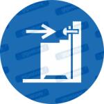  Használjon borulásgátlót piktogram matrica M071 : Tábla-matrica mérete - 50 x 50 mm (4db), Tábla-matrica típusa - matrica