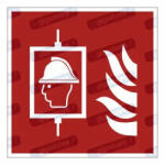  Tűzoltó felvonó piktogram matrica F017 : Tábla-matrica mérete - 100 x 100 mm, Tábla-matrica típusa - matrica