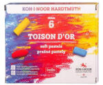 KOH-I-NOOR Porpasztel-kréta puha 6szín