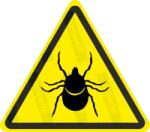  Kullancs veszély piktogram matrica : Tábla-matrica mérete - 200 x 175 mm, Tábla-matrica típusa - matrica