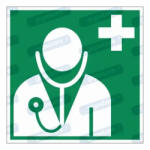  Doktor - orvos piktogram matrica E009 : Tábla-matrica mérete - 50 x 50 mm (4db), Tábla-matrica típusa - matrica