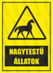  Nagytestű állatok piktogram+felirat tábla matrica : Tábla-matrica mérete - A5 / 148 x 210 mm, Tábla-matrica típusa - matrica