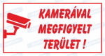  Kamerával megfigyelt terület (piros) tábla matrica : Tábla-matrica mérete - 160 x 250 mm, Tábla-matrica típusa - matrica