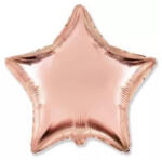  Fundrag fóliás fuli, 45 cm, rosegold színű csillag